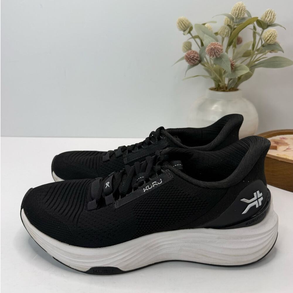 Kuru Atom 2 Walking Comfort Sneaker Jet Black/White Men 8.5 Medium